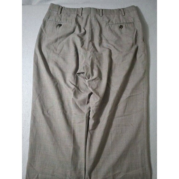 Ralph Lauren Polo Dress Pants Men's 36x30 Gray Checkered Pleated Preppy Casual - Picture 1 of 11